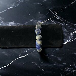 Natural Sodalite Tumbled Stones Adjustable Stretch Bracelet Handmade 170 Carat